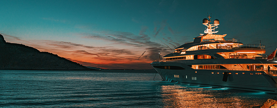 Luxury Yacht Sailing in the Mediterranean
