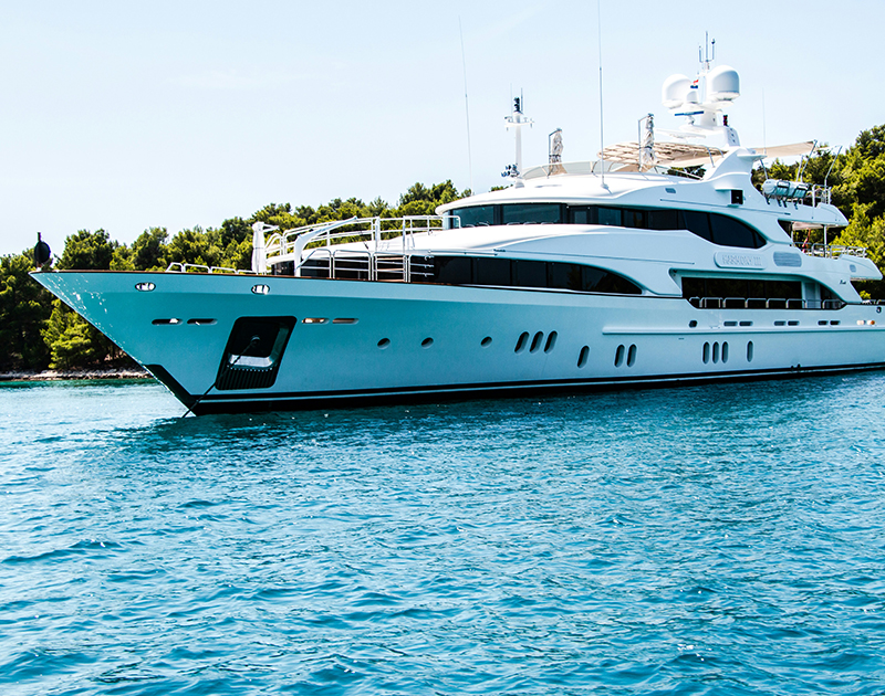 Luxury Yacht Sailing in the Mediterranean